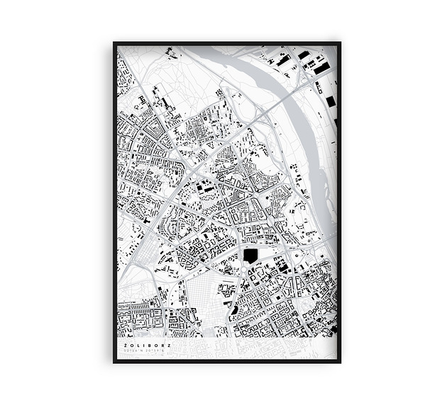 plakaty Plakat Mapa Żoliborza, dzielnice Warszawy
