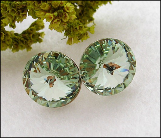 LUXURY- Sztyfty kryształ Swarovski Rivioli Peridot Little Dreamer