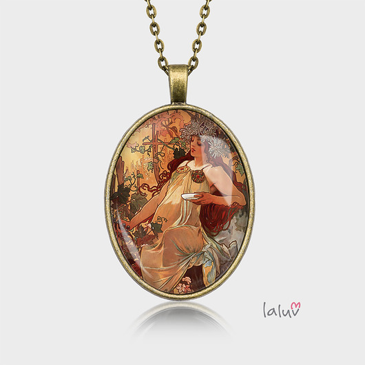 Medalion owalny AUTUMN A.MUCHA laluv