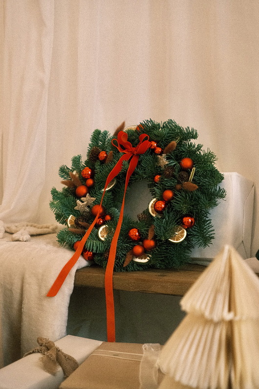 wianki bożonarodzeniowe Wianek świąteczny "Rosso"