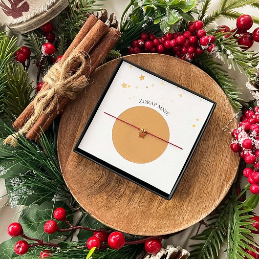 bransoletki na sznurku ŚWIĘTA 2025  Bransoletka Szczęścia z wróżbą  BOX prezentowy