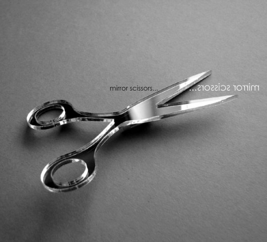 mirror scissors... felt label