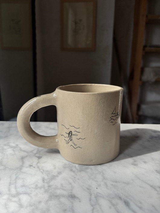 kubki i filiżanki Duży Ceramiczny Minimalistyczny Kubek Summer Activities 500 ml
