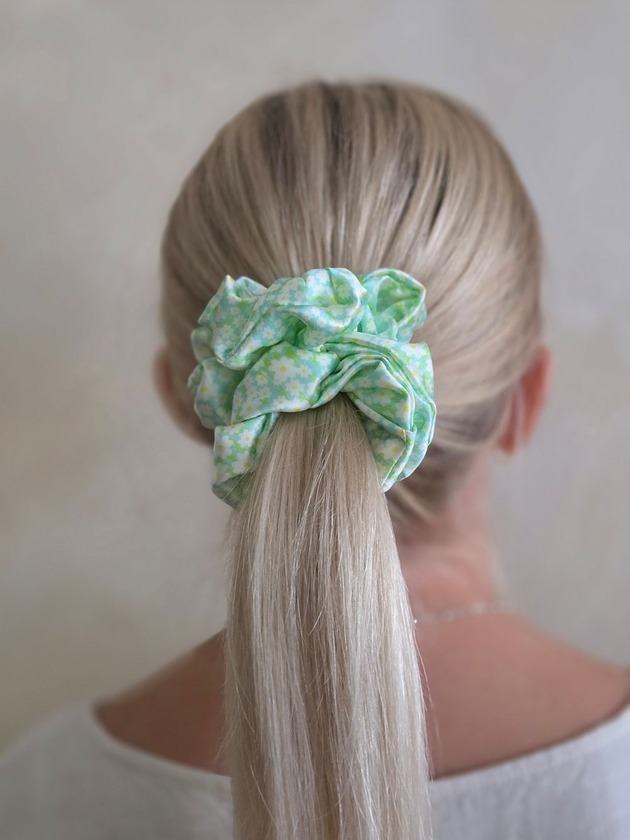 gumki do włosów Gumka jedwabna, scrunchie, daisy MAXI