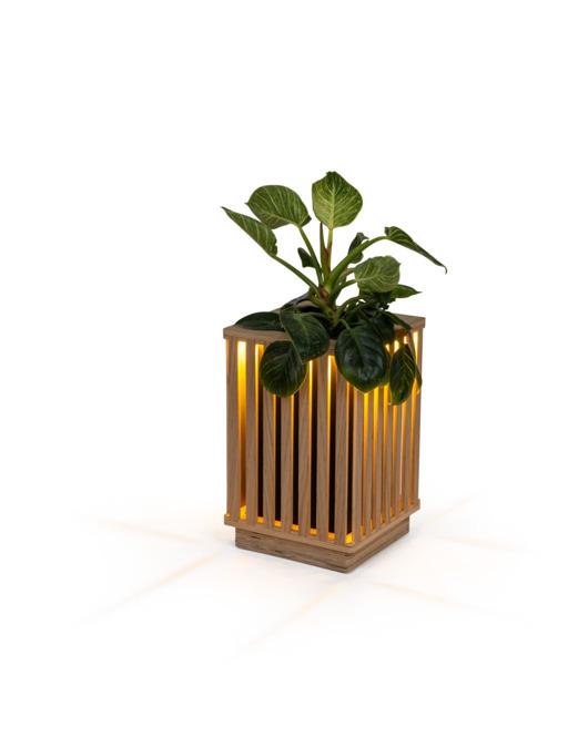 doniczki Podświetlana donica z lameli 28 cm