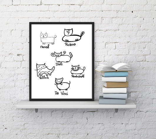 plakat A3 z kotami MUKI design