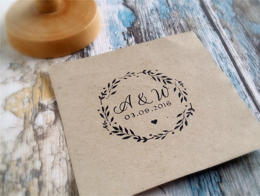 Stempel ślubny WIANEK 4 50X50mm DrukLove