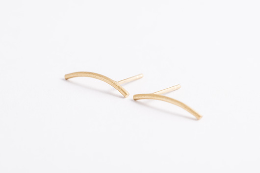 Kolczyki LINIA / pozłacane srebro Magdalena Paszkiewicz Jewellery