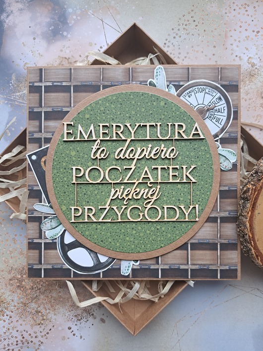 kartki scrapbooking Kartka z okazji przejścia na emeryturę dla mężczyzny