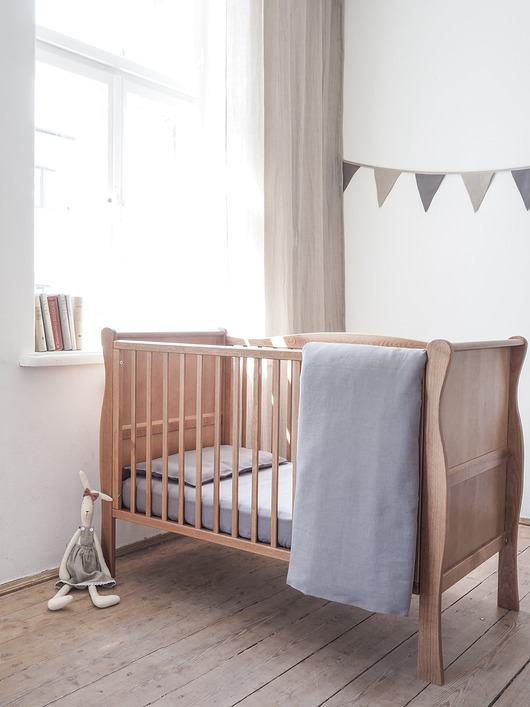 Lniana pościel DO ŁÓŻECZKA CLASSIC TRUE GREY so linen!