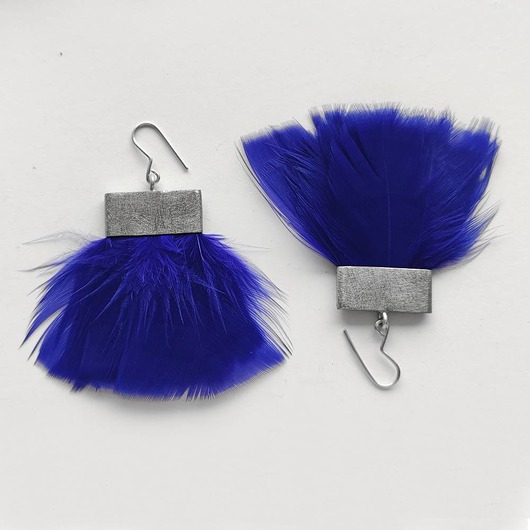 kolczyki z piórami PIÓRKO kolczyki