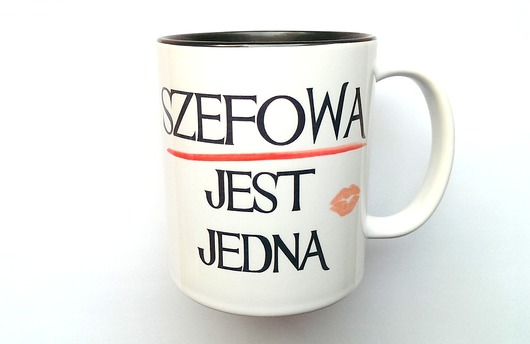 Kubek SZEFOWEJ z CZARNYM WNĘTRZEM FarrowDesign