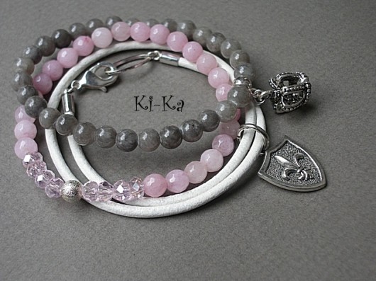 Trzy kolory - white, pink and grey KiKa pracownia