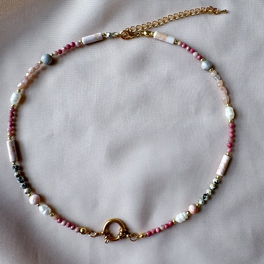 naszyjniki - inne Modułowy naszyjnik SUMMER z kamieni naturalnych baza do zawieszek