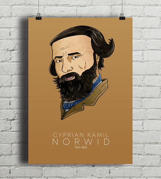 Plakat Cyprian Kamil Norwid  minimalmill