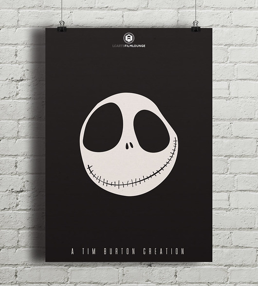 Tim Burton - Nightmare Before Christmas - plakat minimalmill