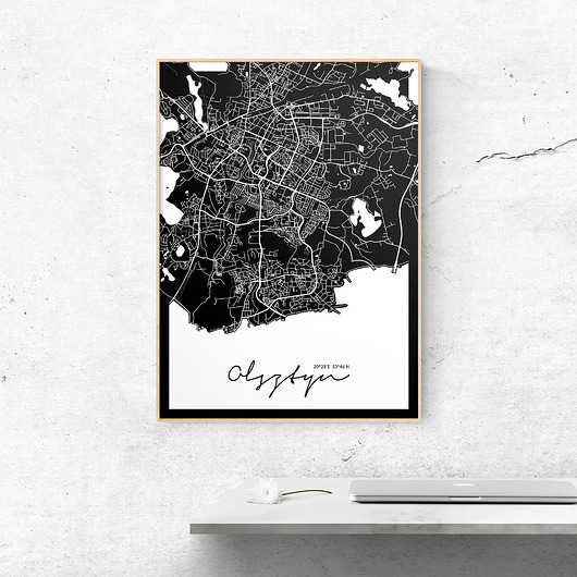 plakaty Plakat Olsztyn mapa