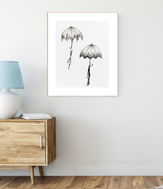 grafika 40X50 cm wykonana ręcznie MiniMalArt