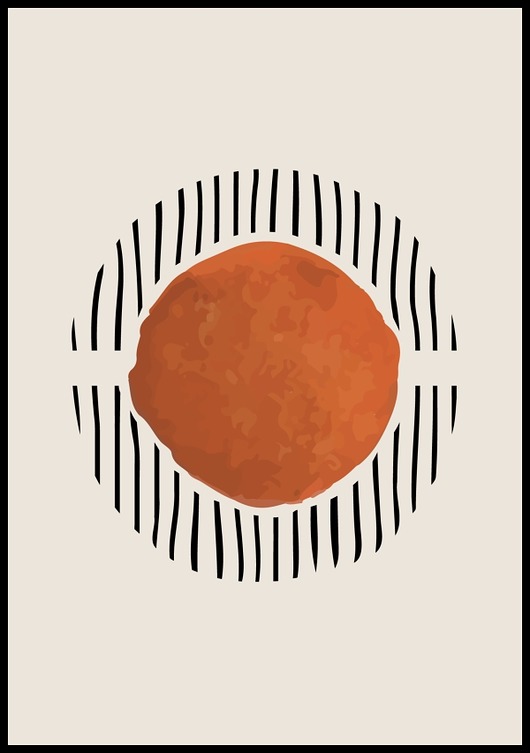 plakaty Plakat "Pomarańczowe koło"