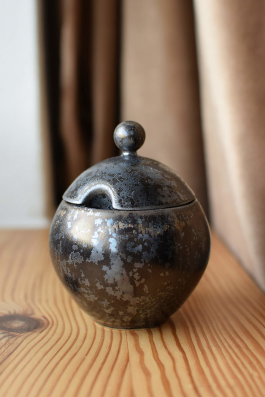 cukiernice Cukiernica ceramiczna Ciemne Srebro i Złoto