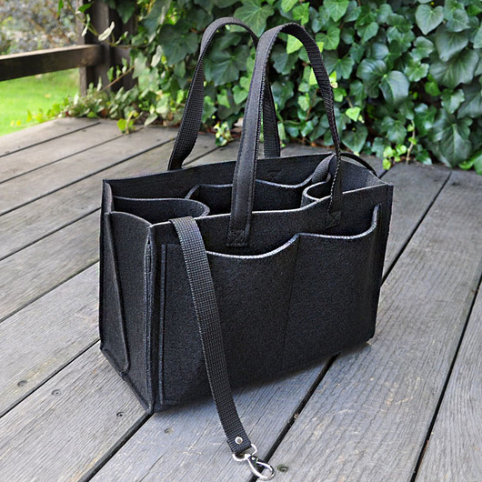 pokrowce i etui - organizery Filcowy organizer do torebki - czarny