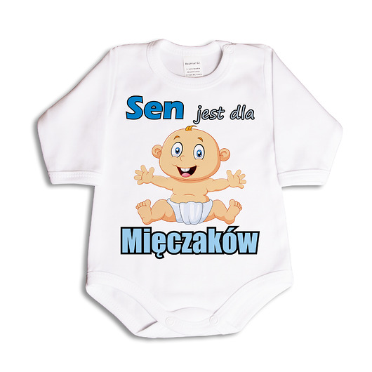 body i śpiochy niemowlęce Sen jest dla Mięczaków BODY -  długi rękaw