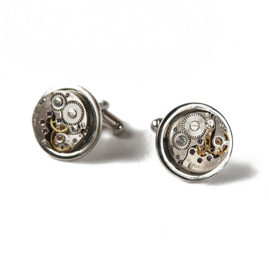 spinki do mankietów Mankietówki industrialne Silver Eye