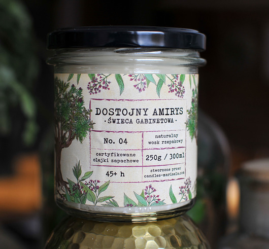 świeczniki i świece DOSTOJNY AMYRIS- Świeca Gabinetowa
