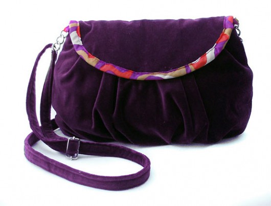 torebka mini&#039;midi - falisty fiolet - elfagado