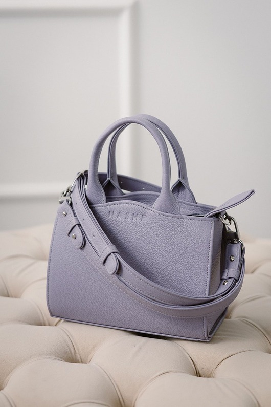 torby na ramię LAWENDOWA torebka skórzana - Glam Bag
