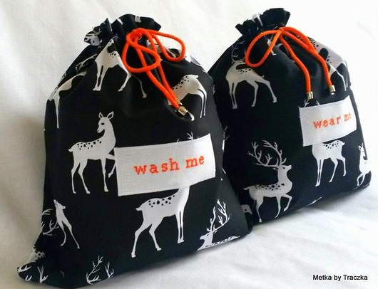 Oh My Deer - torebki podróżne na bieliznę metka by traczka