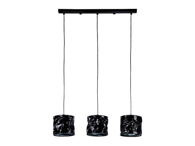 lampy wiszące Lampa wisząca z trzema abażurami kolor czarny