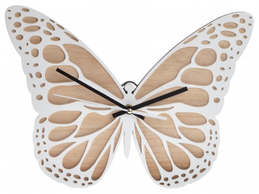 Zegar drewniany motyl MIA home
