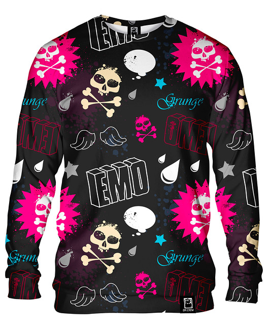 bluzy męskie Bluza Bez Kaptura Męska DR.CROW Emo