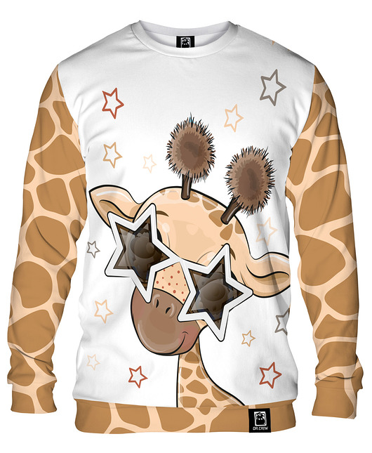 bluzy męskie Bluza Bez Kaptura Męska DR.CROW Cute Giraffe