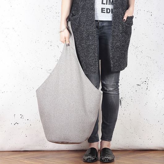 Short Boogi Bag szara / torebka hobo / boho hairoo