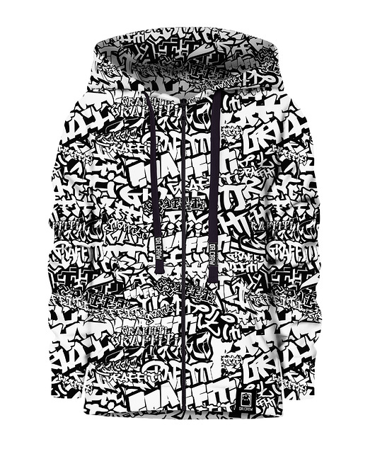 bluzy dla dziewczynki Bluza Zamek Dziewczynka DR.CROW Graffiti bw