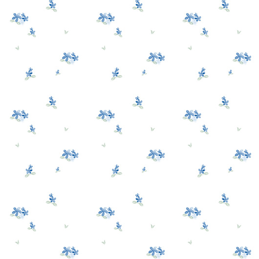 naklejki ścienne do pokoju dziecka Tapeta dla dzieci Blue Flowers