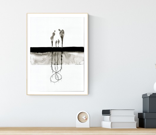 grafika 30x40 cm wykonana ręcznie Krystyna Siwek Art