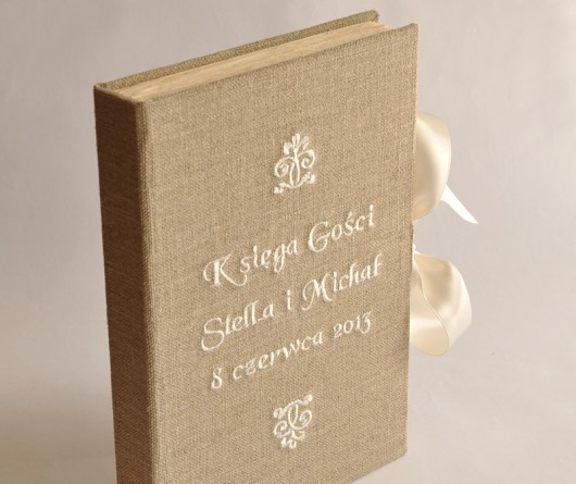 personalizowana haftowana księga gości papirell