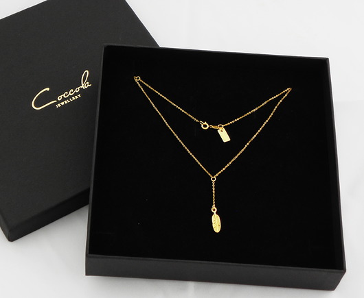 NASZYJNIK SREBRO 925 KRAWATKA Z PIÓRKIEM Coccola JEWELLERY
