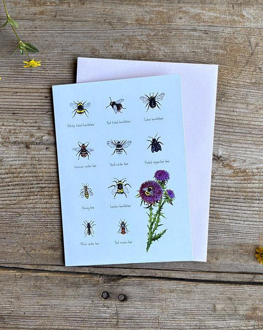 kartki okolicznościowe - wydruki Pszczoły i trzmiele - Kartka- Grafika- Ilustracja- Natura