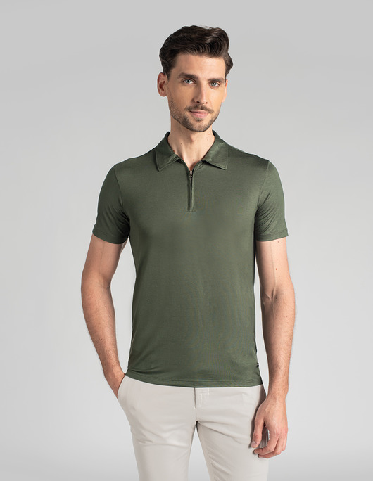 t-shirty męskie Koszulka polo męska vittoria zielony