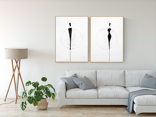 zestaw 2 obarazów 50X70 cm wykonanych ręcznie Krystyna Siwek Art