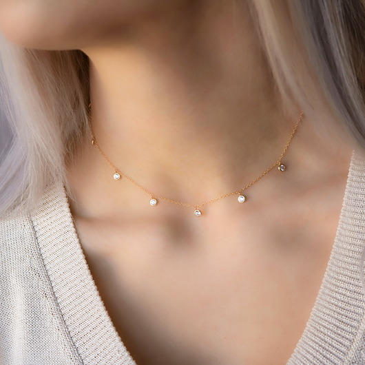 srebrne naszyjniki Naszyjnik z cyrkoniami srebro 925