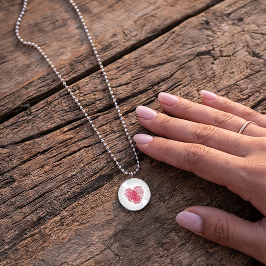 wisiory Love - odcisk miłości - stalowy 16 mm