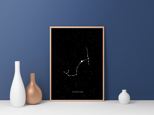 REZERWACJA - ORION -  plakat astronomiczny PLAKATY GEOMETRYCZNE