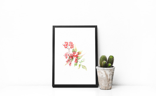 Jarzębina - plakat A4/A3 Justyna Mioduszewska