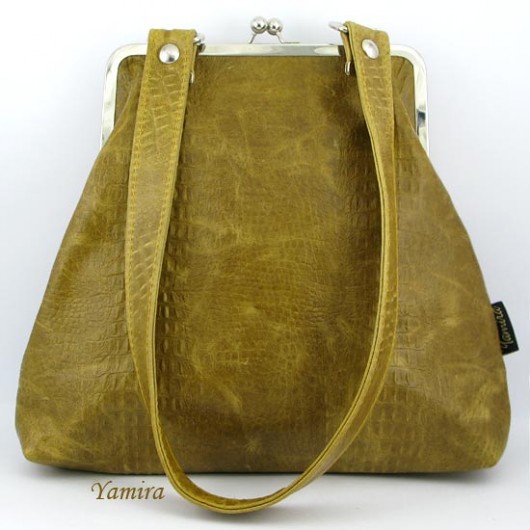 Torebka XL :: mustard crocodillo exclusive :: yamira
