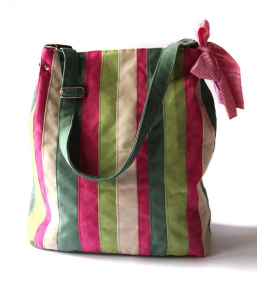 torba - quatrocolor green&pink&ecru - elfagado